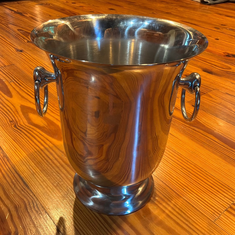 Williams-Sonoma 18/10 Stainless Steel Champagne Bucket Luxury Engraved READ